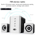 Miniatyrbillede 5 af 5: Mini USB 2.1 kablet combo-højttaler basmusik subwoofer til stationær computer bærbar computer tablet smartphone-sort og hvid