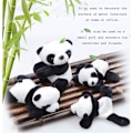 Pikkukuva 4 / 5: 4-osainen Panda-jääkaappimagneetti, söpö pehmeä plushi-panda 3D-jääkaappitarra