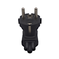 Miniatyrbillede 6 af 7: EU til IEC320 C5 strøm, EU han til IEC320 C5 hun AC-stik, EU(4,8mm) 2-ben til PDU/UPS konverteringsstik, 10A 250V