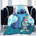 Miniatyrbillede 1 af 2: Stitch Cartoon Plys tæppe til stue soveværelse sofa seng A A 150*200cm