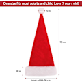Miniatyrbilde 6 av 6: Julehatt Santahatt For Voksne, Pluss Lang Julehatt Luksus Santahatt, Julefesthatt For Menn Og Kvinner, Juletilbehør Rød RED adult