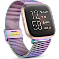 Miniatyrbilde 1 av 5: Metallremmer kompatibel med Fitbit Versa for kvinner og menn, fargerik (passer for 6,0\"-8,0\")