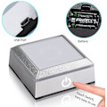 Miniatyrbilde 4 av 5: Led-lysbase for krystall 3d glasskunst fargerik opplyst firkantet stativ displayplate flat