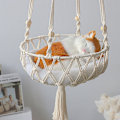 Miniatyrbilde 3 av 5: Trehenger for katt i makrame med vevd bomullsreip (30*100cm)