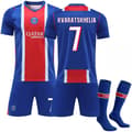 2026-2027 Paris Saint Germain Hjemmedrakt for barn nr. 7 Kvartfinaler NO.7 18