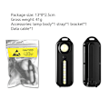 Pikkukuva 6 / 8: LED siniset ja punaiset olkavalot USB-ladattavalla klipsillä [qb] Upgraded Whistle B