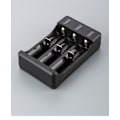 Miniatyrbild 1 av 3: 1pc 18650 laddare med typ C-kabel 4.2V litiumbatteri smartladdare för 14500 26650 18650 batterier 3 platser