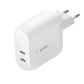 Miniatyrbilde 1 av 5: Vegglader Dobbel USB-C Strømforsyning 3.0 40W Kompakt Belkin Hvit