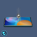 Miniatyrbild 4 av 4: Skärmskydd Huawei P smart 2021 härdat glas 9H ultra-resistent transparent vit