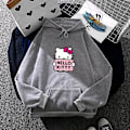Miniatyrbild 1 av 5: Cartoon Sanrio Hello-kitty Söt Hoodie För Kvinnor Koreanska Flickor Mode Tröja Vår Och Höst Modell Kläder Casual Långärmad XXXL XXXL grey