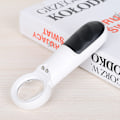 Miniatyrbilde 2 av 5: Led uttrekkbar forstørrelsesglass 8x, 20x, dobbel linse gummi anti-skli håndtak forstørrelsesglass