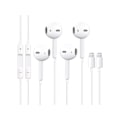 Pikkukuva 1 / 5: 2 kpl In-Ear kuulokkeet iPhone 15/14/13/12/11/se/x/xr/xs/8/7 -malleille johdolla, mikrofonilla ja äänenvoimakkuuden säädöllä, HiFi Stereo -kuulokkeet