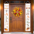 Pikkukuva 1 / 5: Happy Fall & Give Thanks - Verannan liput syyskoristeluihin sisä- ja ulkotiloihin | Syksyn tervetulokyltti kodin etuovelle