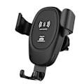 Miniatyrbillede 1 af 7: Mobiltelefonholder med trådløs oplader til bil Sort [qb]