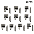 Miniatyrbillede 1 af 5: 10 stk Metal Lynlås Stopper Reparation Lynlås Stopper SORT sort