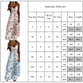 Miniatyrbillede 4 af 4: Kvindelig temperament retro V-print seler strandkjole bulge bump XL