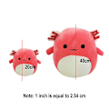 Miniatyrbillede 2 af 2: Fyldt plys Axolotl Teal Anastasia dukke blød Squishmallow legetøj gave rød ed 40 cm