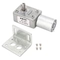 Miniatyrbild 1 av 8: DC-växelmotor, enkel axel, CW CCW självlåsande snäckväxelmotor med bas för etikettskrivare, ugnar, 12 V, 50 RPM
