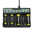 Miniatyrbild 4 av 5: Universell batteriladdare med LCD-skärm Mångsidig batteriladdare Snabbladdningsenhet Stöder AAA AA-batterier
