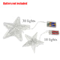 Miniatyrbilde 3 av 4: LED-lys med femspiss stjerne i juletre for juledekorasjon 10 lys 10 lights S