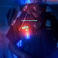 Pikkukuva 2 / 8: LED siniset ja punaiset olkavalot USB-ladattavalla klipsillä [qb] Upgraded Whistle B