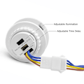 Miniatyrbillede 4 af 5: Mini bevægelsessensor lyskontakt 110-220v Pir sensor intelligent detektionstid forsinkelse justerbar infrarød