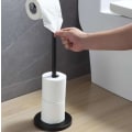 Pikkukuva 4 / 5: Vapaasti seisova wc-paperiteline, wc-paperiteline säilytystilaa varten kylpyhuone musta