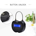 Miniatyrbilde 3 av 4: 1x Smart Time Lock LCD-skjerm Time Lock USB-oppladbar midlertidig timerlås Reise elektronisk - Perfekt