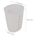 Miniatyrbillede 7 af 8: Transparent blød silikone målebæger Visuelt semipermeabelt mælkebæger (500 ml)