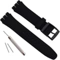 Vanntett erstatningsklokke for Swatch (20 mm, svart)