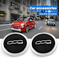 Miniatyrbild 5 av 5: 4 stycken 133 mm navkapslar för Fiat 500 navkapselkit 68078419AC 68078421AC dammskydd silver 51884863[qb]