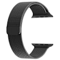 Miniatyrbillede 4 af 5: IC Milanese Loop Metal Armbånd Apple Watch 42/44/45/49mm Sort Sort Sort