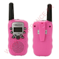 Miniatyrbild 2 av 4: Walkie talkie 22 kanaler push-to-talk LCD-skärm räckvidd 3 till 5 km Rosa