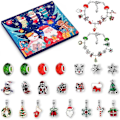 Miniatyrbilde 1 av 7: Julekalender med 24 ruter for nedtelling, DIY-armbånd for barn, overraskelsesboks, gulldrakt C
