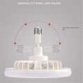 Miniatyrbilde 4 av 5: Takvifter med fjernkontroll og lyslampevifte E27 konverterbase smarte stille takvifter Fo