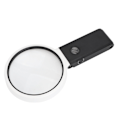 Miniatyrbillede 6 af 8: 110mm håndholdt forstørrelsesglas med 3 farver lys foldbar bordforstørrelsesglas til læsning inspektion