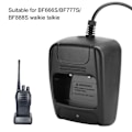 Miniatyrbilde 1 av 4: HURRISE USB-batterilader for BF666S/BF777S/BF888S Walkie Talkie - Praktisk ladestasjon - 2-pakning