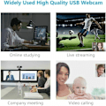 Miniatyrbilde 8 av 8: USB HD-webkamera Innebygd mikrofon Smart 30fps webkamera