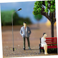 Miniatyrbilde 5 av 5: 4 stk. Mikrolandskap Hage Mini Gatelykter Modeller Fe Hage Lampe Dukkehus Lys Mikro Hage Landskap Lys Barnas Leker Rustfritt