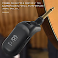 Miniatyrbilde 2 av 5: Trådløst gitar system innebygd oppladbart 4-kanals trådløs gitar sender mottaker for elektrisk