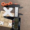 Miniatyrbild 3 av 5: Tre i rad i träleksaker Orange&White Orange&White 15*15cm
