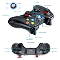 Miniatyrbillede 5 af 5: Trådløs Spilcontroller til Windows 7 8 10 11 PC/PS3/Android/Switch Deck, Dobbelt-Vibration Gamepad Joystick Computer Spilcontroller (sort) black