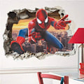 Miniatyrbilde 2 av 5: Spiderman veggklistremerker 3D-effekt klistremerker romdekorasjon gigantisk flyttbar selvklebende veggklistremerke for barn Spiderman veggdekor