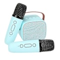 Pikkukuva 2 / 5: Lasten karaoke-kone 2 langattomalla mikrofonilla, kannettava Bluetooth-karaoke-kone lapsille, aikuisille, äänenmuuttajatehosteilla ja LED-valoilla