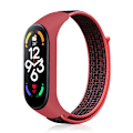 Miniatyrbillede 1 af 5: Nylon Mi band 4 5 6 Rem til udskiftning Blød justerbar Rem Pulsera correa Til Xiaomi Mi band 3 4 5 6 7 Armbånd Rød sort 1 Red black 17 Mi Band 3 4 5 6 7