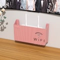 Miniatyrbillede 7 af 8: Trådløs WiFi Router Hylde Opbevaringsboks Væghængt ABS Organiser Black