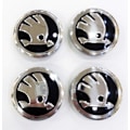 Miniatyrbilde 1 av 5: Set med 4 sorte navkapsler til Skoda 56 mm for Fabia, Octavia, Superb