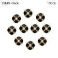 Miniatyrbillede 1 af 5: 10 stk. metalperleknapper skjorteknapper SORT 25MM10PCS 10PCS - på lager sort black 25MM10pcs-10pcs
