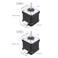 Miniatyrbild 5 av 5: Nema 17 Stepper Motor 42 Stepper Motor Nema 17 Motor Ström 1,5A Svart 3D-skrivare null - KP5L 0.31