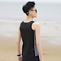 Pikkukuva 3 / 5: Haleychan Naisten Tomboy Rinta Binder Uimapuku Trans Lesbo Tank Top Pusero Korsetti Uimapuku Litteä Rintakehä S-3xl (vain uima-asu -hg Musta-Harmaa Black-Gray XL
